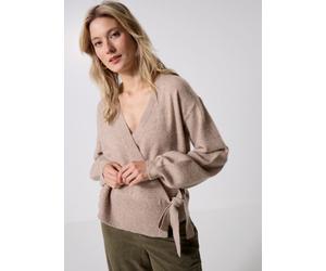 Pieces - Pcmalou Ls Wrap Knit Cardigan Noos Bc Beige - Abbigliamento XS Beige