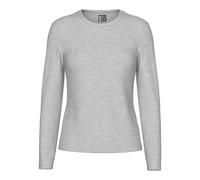 PIECES Pcmaria LS Top Noos BC Maglietta a Maniche Lunghe da Donna, Chiaro Grigio Melange, XL