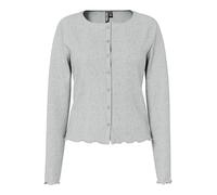 PIECES Pcmarie LS Poin Cardigan Jrs Noos BC, Grigio Chiaro, XL da Donna