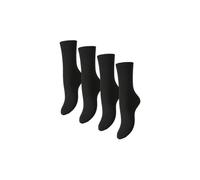 PIECES Pcmarta - Confezione da 4 calzini Noos Bc, Nero, Taglia unica