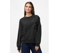 Pieces - Pcmie Ls Sequins Sweatshirt Jrs Nero - Abbigliamento M Nero
