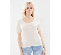 Pieces - Pcmirona Ss Top Fc Bianco - Abbigliamento M Bianco