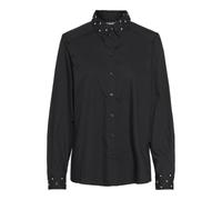 PIECES Pcnaijia LS Shirt Camicia a Maniche Lunghe, Nero, XS Donna