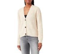 PIECES Pcnanna LS Knit Wool Cardigan Noos BC Maglione, Betulla, M Donna
