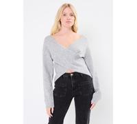 Pieces - Pcnanu Ls Rev Drape Knit Bc Grigio - Abbigliamento L Grigio