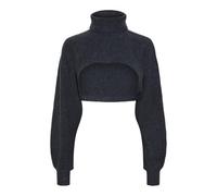 PIECES Pcnanu LS-Scaldabraccia Maglione Lavorato a Maglia, Ombre Blu, L Donna