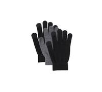PIECES Pcnew Buddy-Guanti Intelligenti, Confezione da 3 Pezzi, Noos BC, Black/Pack:3 Pack Blk/Blk/Dark Grey Melange, Taglia Unica Donna