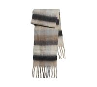 PIECES Pcnikki Long Scarf Bc, Silver Gray/AOP: check, Taglia unica