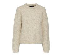 PIECES Pcnina LS O-Collo Knit Noos BC Maglione, Betulla, S Donna