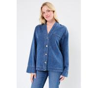 Pieces - Pcnira Ls Loose Shirt Blu - Abbigliamento L Blu