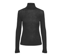 PIECES Pcnoey LS-Top a Collo Alto Maglietta a Maniche Lunghe, Nero, M Donna