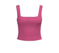 PIECES PCNUKISA Cropped Tank Top Noos BC Vestaglia, Shocking Pink, XL Donna