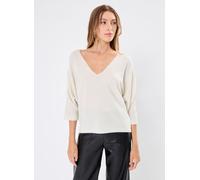Pieces - Pcnuria 3/4 Sleve Knit Top Fc Bianco - Abbigliamento S Bianco