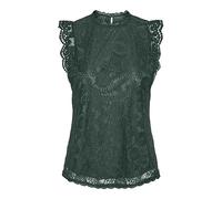PIECES Pcolline SL Lace Top Noos BC, Trekking Green, M Donna