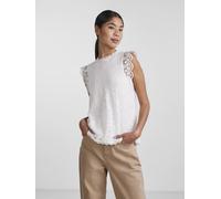 Pieces - PCOLLINE SL LACE TOP WVN NOOS Bianco - Abbigliamento S Bianco
