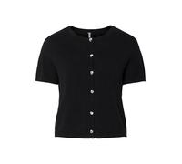 PIECES Pcorina SS O-Neck Knit Cardigan PW BC, Nero, S