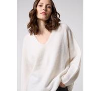 Pieces - Pcpam Ls V-Neck Oversize Knit Bc Bianco - Abbigliamento S Bianco