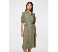 Pieces - PCPIA 2/4 MIDI SHIRT DRESS WVN NOOS Verde - Abbigliamento XL Verde