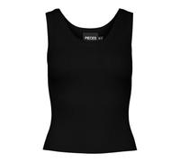 PIECES Pcprista SL Short O-Neck Knit BC Top in Maglia, Nero, XS Donna