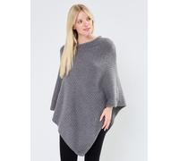 Pieces - Pcpyron New Poncho Bc Grigio - Abbigliamento T.U Grigio