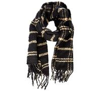 PIECES Pcpyron Straight Long Scarf Box BC Sciarpa Invernale, Black/Pattern:Check, Taglia Unica Donna