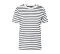 Pieces Pcria SS Tee Stripes Noos BC, Ultimate Grey, S