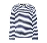PIECES Pcsadie LS Top Noos Maglietta a Maniche Lunghe, Ballerina Nuvola/Strisce: Bellwether Blu, M Donna