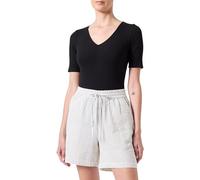 PIECES Pcsally HW Loose String Noos Shorts, tè/Strisce: Cloud Dancer, S