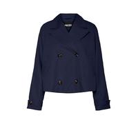 PIECES Pcscarlett Ls Short Trench Coat Noos, Blu oltremare, XL