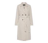 PIECES Pcscarlett LS Trench Coat Noos, Argento, S Donna