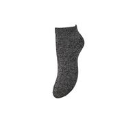 PIECES Pcsebby Glitter Sneaker Sock Bc Noos, Nero, Taglia unica