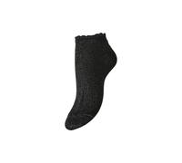 PIECES Pcsebby Glitter Sneaker Sock Bc Noos, Nero, Taglia unica