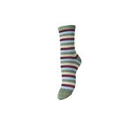 PIECES Pcsebby Glitter Striped Socks, Verde - deep lichen green, Taglia unica
