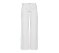 Pieces Pcselma LW Wide Jeans Rinse Noos BC, Bianco, 27W x 30L