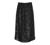 PIECES Pcserena Sequin HW Midi Skirt Mm Gonna, Black/Detail:Black Sequince, X-Large Donna