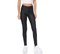 PIECES PCSHAPE-UP PARO SKN MW Coated/Noos BC Jeans, Nero, M Donna