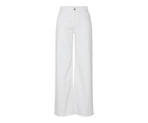 PIECES Pcsilke MW Wide Colered Jeans Noos BC, Bianco, 32W x 30L
