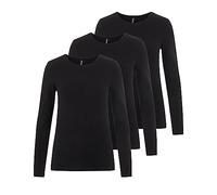 PIECES PCSIRENE LS Tee Noos, 3 x Nero, M