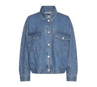 PIECES Pcsky Rhinestone Jacket Giacca, Media Blu Denim, XL Donna