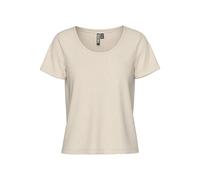 PIECES Pcsophie S U-Neck Tee Noos BC, Bianco e Grigio, XS