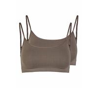 PIECES PCSYMMI Top 2-Pack Noos BC Reggiseno, Falcon/Confezione: 2 Confezioni Falcon, M Donna