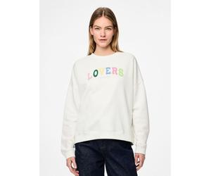 Pieces - PCTOVE LS SWEAT BC Bianco - Abbigliamento L Bianco