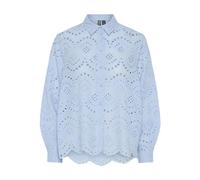 PIECES Pcvilde LS Shirt Noos, Blu di Cachemire, S