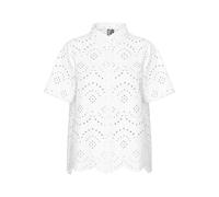PIECES Pcvilde SS Shirt Wvn, Bianco, S