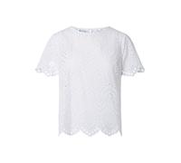 Pieces - Top a maniche corte in pizzo bianco in coordinato XL