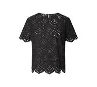 PIECES Pcvilde SS Top Wvn Noos da Donna, Nero, XS