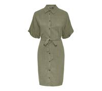 PIECES Pcvinsty SS-Maglietta Tie Dress Noos Vestito, Verde-Deep Lichen Green, L Donna