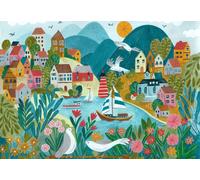 Pieces & Peace - Puzzle Villaggio costiero - 1000 Pezzi