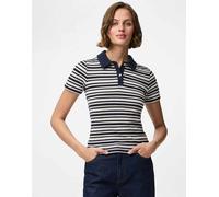 Pieces - Polo color blu marittimo M