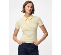 Pieces - Polo color vaniglia francese-Neutro XL